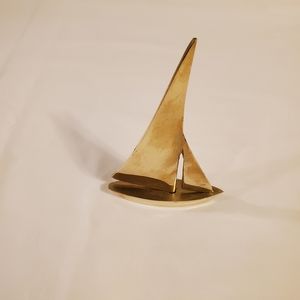 Vintage Brass Sailboat Nautical Yaht